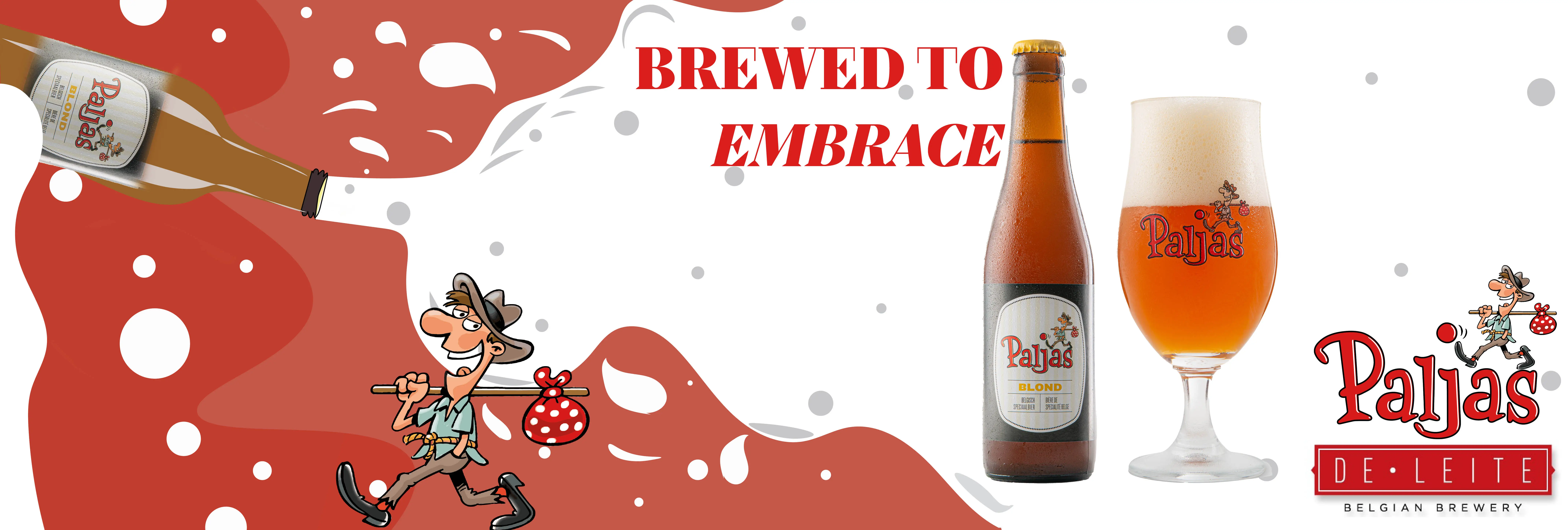 een banner gemaakt voor het bier paljas